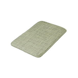 Chic Sage Herb Green Faux Jute Fabric Pattern Badmat