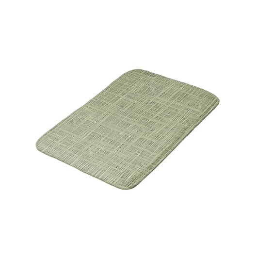 Chic Sage Herb Green Faux Jute Fabric Pattern Badmat (Gekanteld)