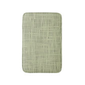 Chic Sage Herb Green Faux Jute Fabric Pattern Badmat (Voorkant Verticaal)
