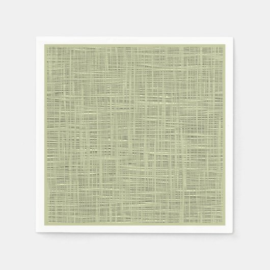 Chic Sage Herb Green Faux Jute Fabric Pattern Servetten (Voorkant)