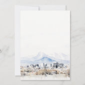 Chic Salt Lake City Utah Waterverf Koppels Douche Kaart (Achterkant)