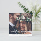 Chic Same Love New Plans Change of Date Photo Aankondiging (Staand voorkant)