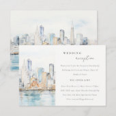 Chic San Francisco Landscape Wedding Reception Informatiekaartje (Voorkant / Achterkant)