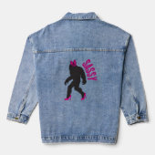 Chic Sassy Sasquatch (Grote Voet) Denim Jacket (Achterkant)