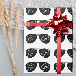 Chic Schattig ‘Fly Girl’,Piloten Zonnebril,Minimal Cadeaupapier