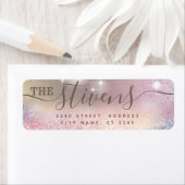 Chic schattig script glittery familie etiket (Insitu)