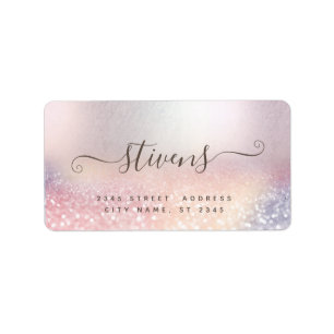 Chic schattig script glittery-label etiket