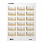 Chic schattig script gouden glittery-label etiket (Full Sheet)