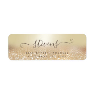 Chic schattig script goudfamilie etiket