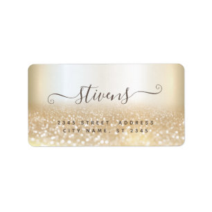 Chic schattig script goudfamilie etiket
