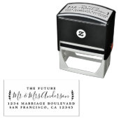 Chic Schrift Toekomstige Mijnheer Mevrouw Trouw Re Zelfinktende Stempel (In situ)