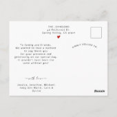 Chic Script 12 Foto Collage Baby Shower Bedanktkaa Briefkaart (Achterkant)