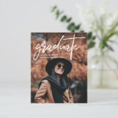 Chic Script 2 Aankondiging Afstuderen foto's (Staand voorkant)