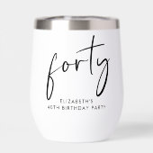 Chic Script 40e fête d'anniversaire (Arrière)