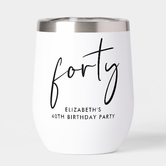 Chic Script 40e fête d'anniversaire (Arrière)