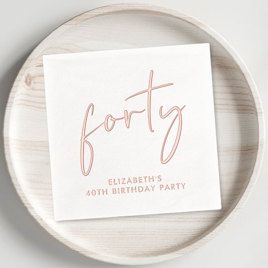 Chic Script 40e fête d'anniversaire