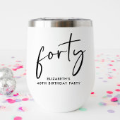 Chic Script 40e fête d'anniversaire