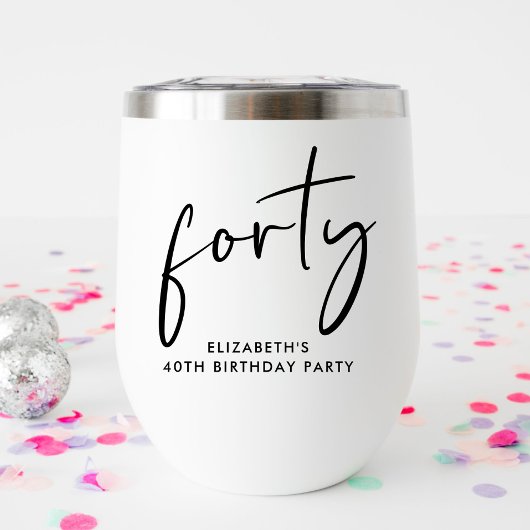 Chic Script 40e fête d'anniversaire