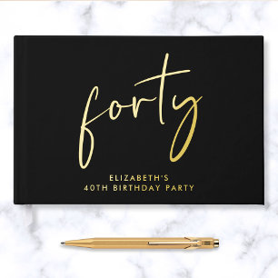 Chic Script 40ste verjaardagsfeestje Gastenboek