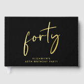Chic Script 40th Birthday Party (Recto)