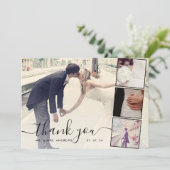 Chic Script 4 Photos Collage Mariage Merci (Debout devant)