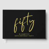 Chic Script 50ste verjaardagsfeestje Gastenboek (Voorkant)