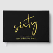 Chic Script 60ste verjaardagsfeestje Gastenboek (Voorkant)