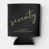 Chic Script 70ste verjaardagsfeestje Blikjeskoeler (Voorkant)