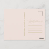 Chic Script Afstudeerder kondiging feestelijk Gold Briefkaart (Achterkant)