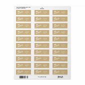 Chic Script Afstuderen en Mutsgoud Etiket (Full Sheet)