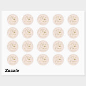 Chic Script Afstuderen Feestelijk Goud Glitter Ronde Sticker (Vel)