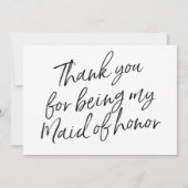 Chic Script "Bedankt dat je mijn eerbewijs bent" Bedankkaart (Voorkant)