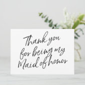 Chic Script "Bedankt dat je mijn eerbewijs bent" Bedankkaart (Staand voorkant)