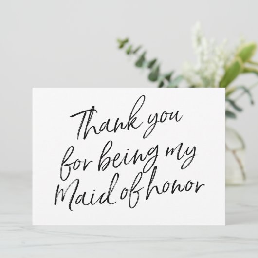 Chic Script "Bedankt dat je mijn eerbewijs bent" Bedankkaart (Staand voorkant)