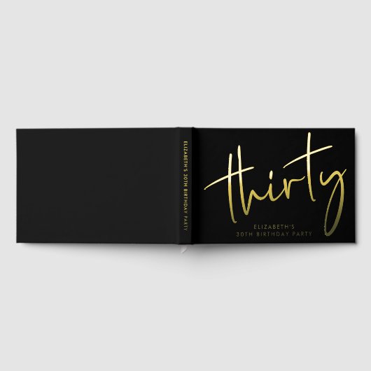 Chic Script Black 30th Birthday Party (Complet)