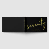 Chic Script Black 70ste verjaardagsfeestje Gastenboek (Volledig)