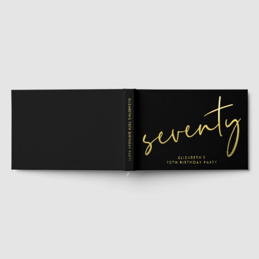 Chic Script Black 70th Birthday Party (Complet)