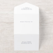Chic Script Blauw 60ste verjaardagsfeest All In One Uitnodiging (Buiten)