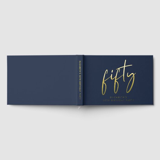 Chic Script Blue 50th Birthday Party (Complet)