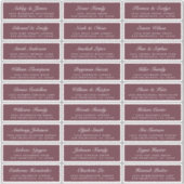 Chic Script Bourgogne Mariage Étiquette de adresse (Devant)