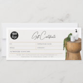 Chic Script Business Logo Cadeaubon Voucher (Voorkant)