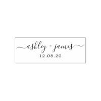 Chic Script Calligrafie Namen Trouwdatum 