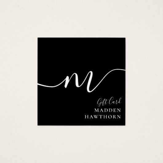 Chic Script Calligraphie Black Cadeau Certificat (Devant)