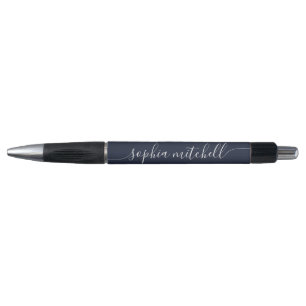 Chic Script Calligraphie Marine Stylo bleu