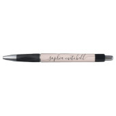 Chic Script Calligraphy Blush Pink Pen (Voorkant)
