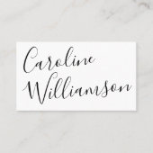 Chic Script Calligraphy Elegant Modern Monogram Visitekaartje (Voorkant)