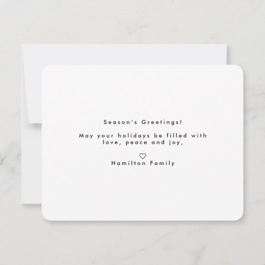 Chic Script Calligraphy Merry Two Photo Notitiekaartje (Achterkant)