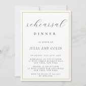 Chic Script Classic Répétition Dîner Invitation (Devant)