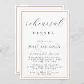 Chic Script Classic Répétition Dîner Invitation (Devant / Derrière)