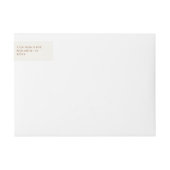 Chic Script Cream Gold Wedding Retouradres (Voorkant)